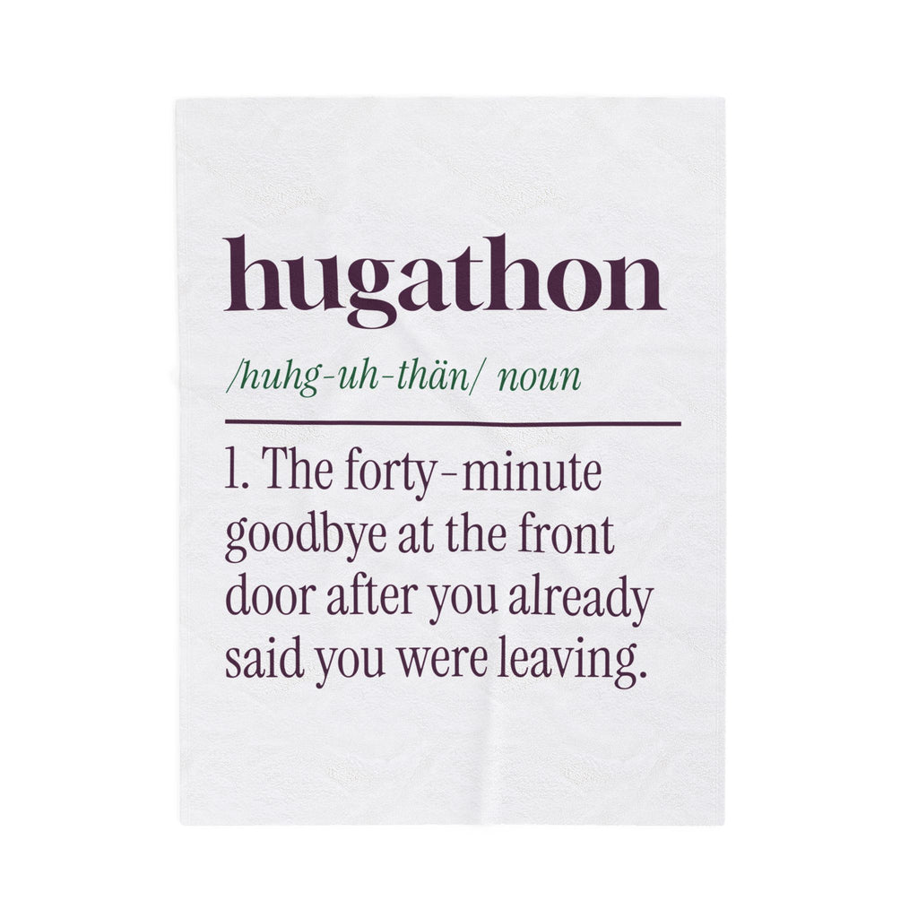 Funny Christmas Throw Blanket Hugathon Definition Forty Minute Goodbye