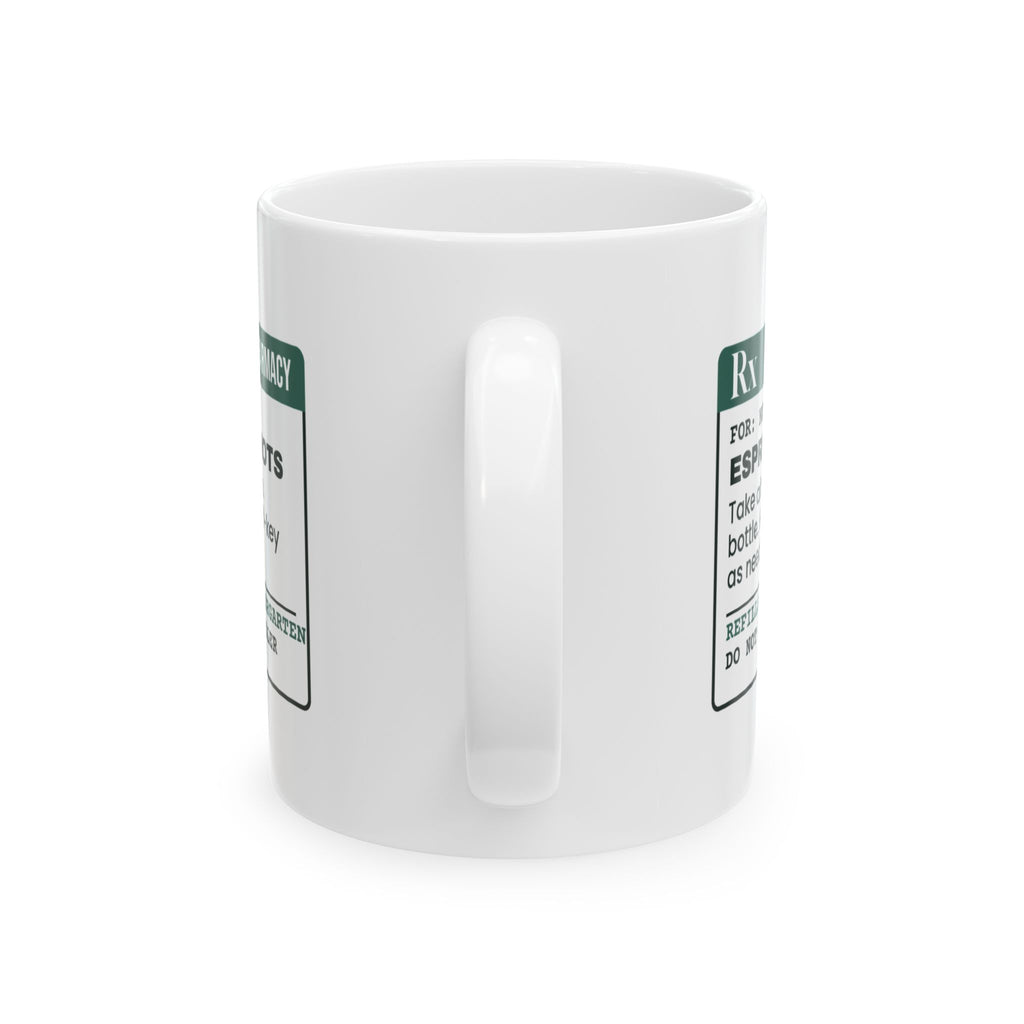 Funny New Dad Coffee Mug Espresso Three Shots Prescription For New Dads