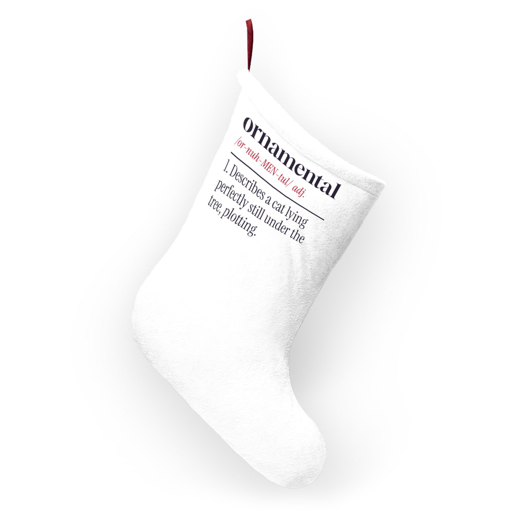 Funny Christmas Cat Christmas Stocking Ornamental Dictionary Definition