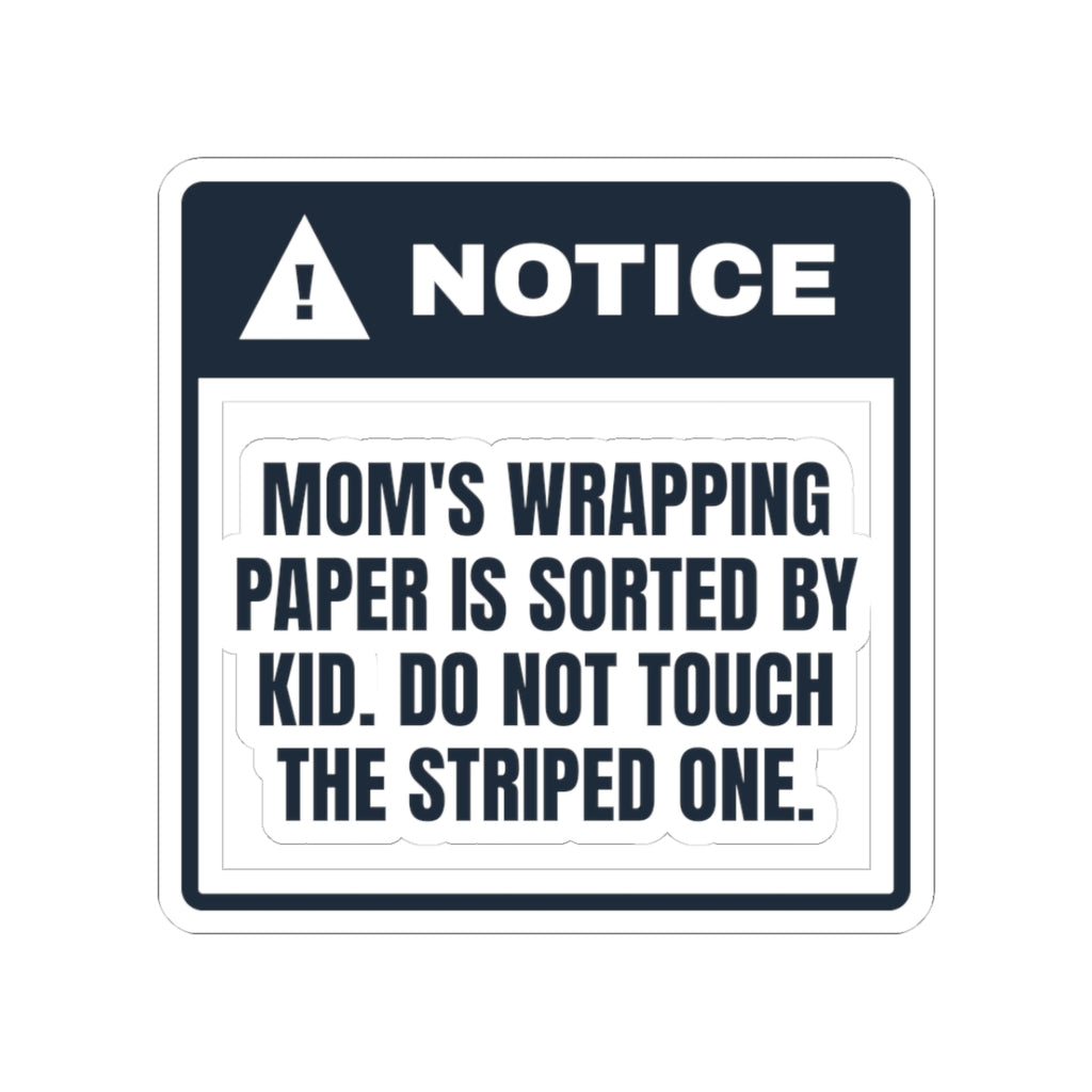 Funny Christmas Mom Sticker Wrapping Paper Sorted By Kid