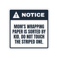 Funny Christmas Mom Sticker Wrapping Paper Sorted By Kid