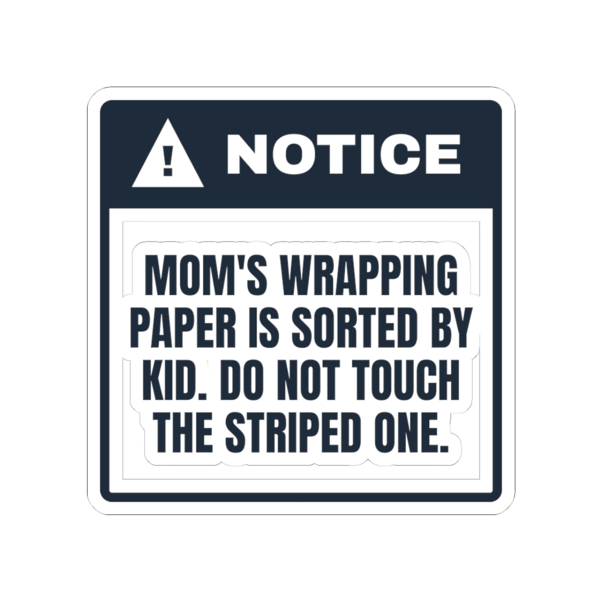 Funny Christmas Mom Sticker Wrapping Paper Sorted By Kid