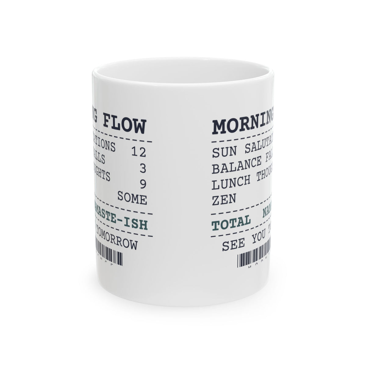 Funny Yoga Coffee Mug Balance Falls 3 Thoughts About Lunch 9