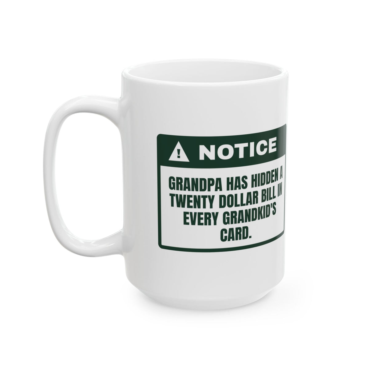 Funny Christmas Grandpa Coffee Mug A Twenty In Every Card Love Grandpa
