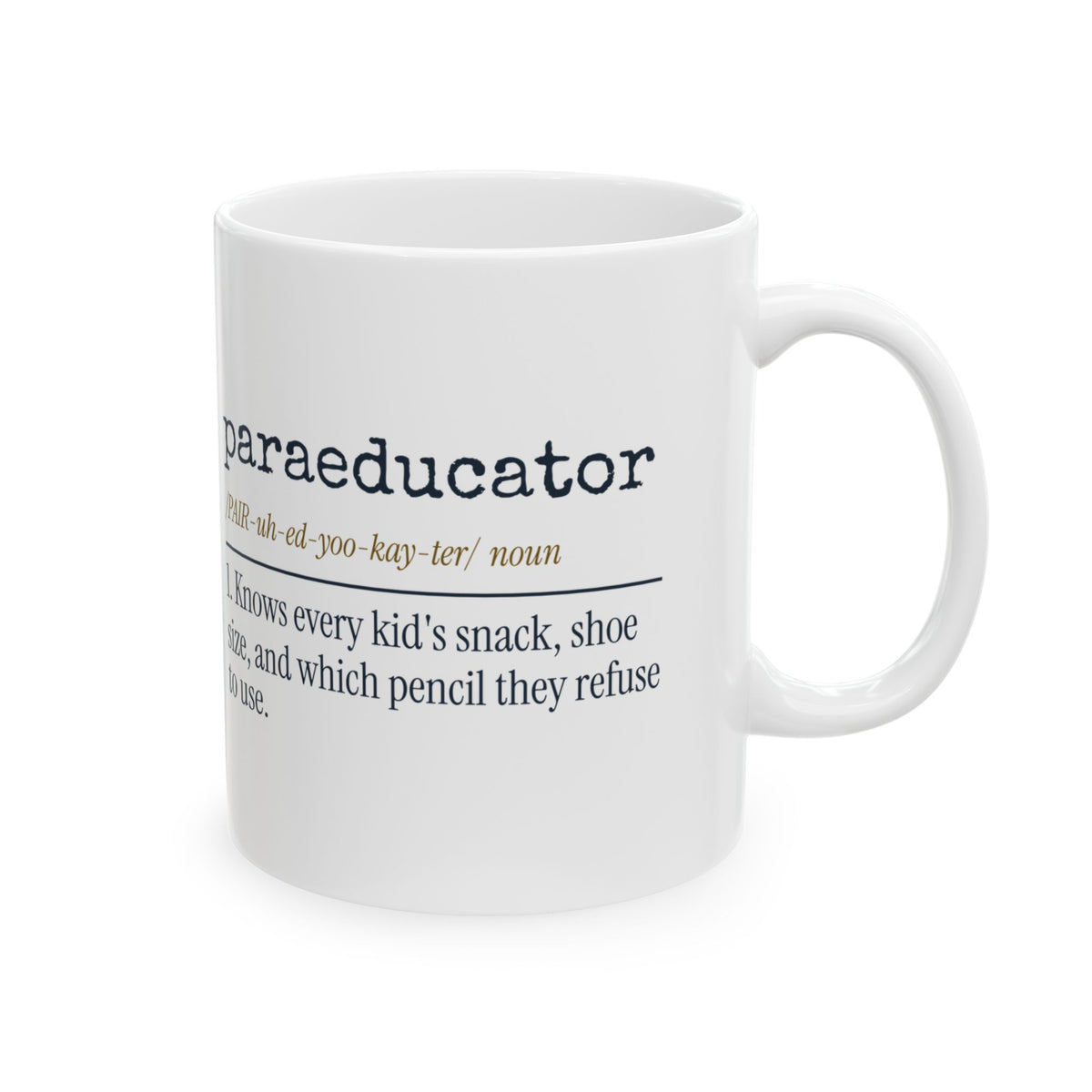 Funny Paraeducator Coffee Mug Dictionary Definition For Para Staff