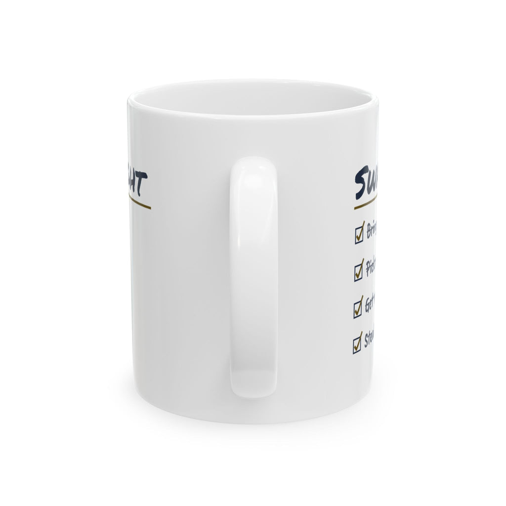 Funny White Elephant Coffee Mug Get Robbed Steal It Back Checklist