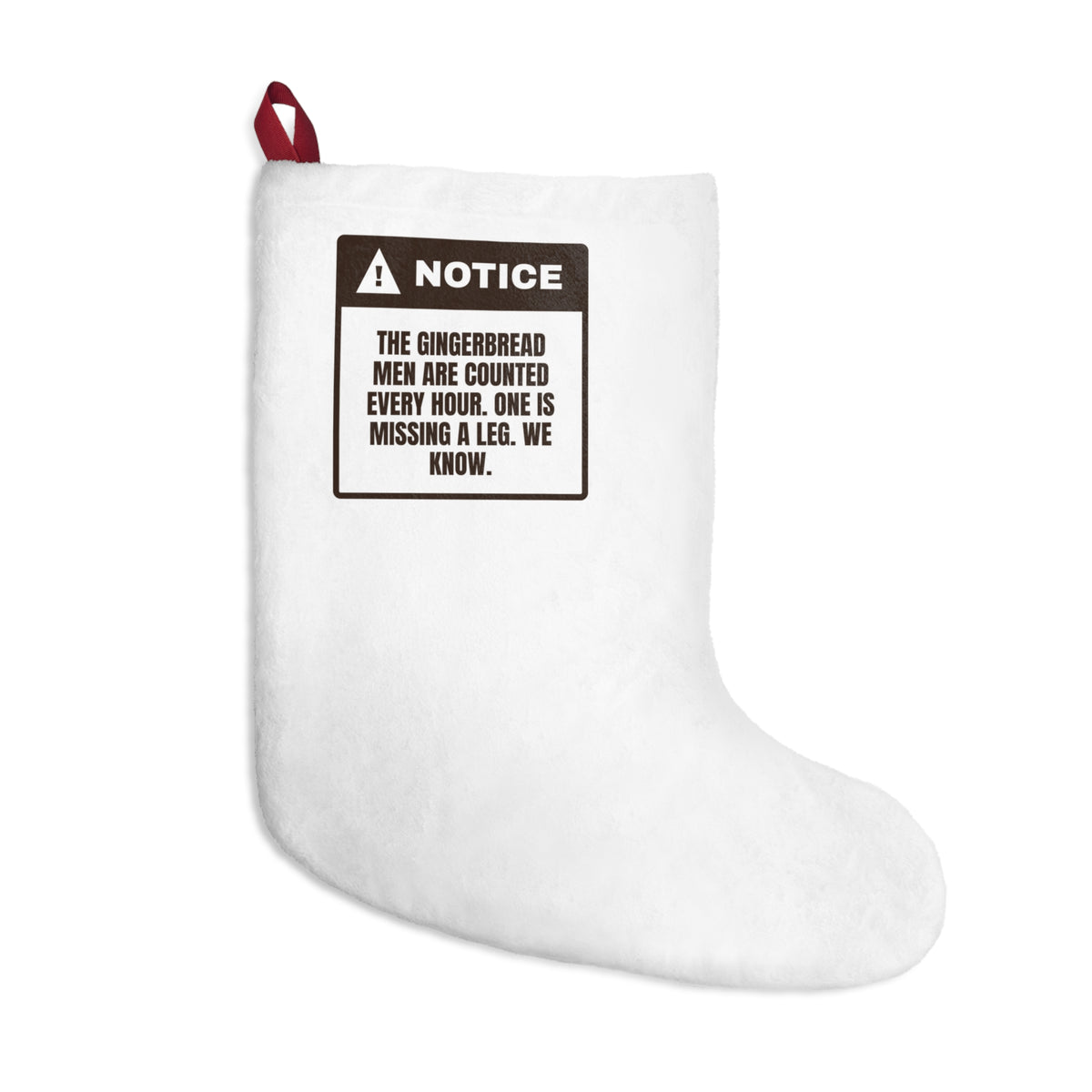 Funny Christmas Cookie Christmas Stocking Gingerbread Men Counted Notice
