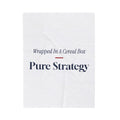 Funny White Elephant Throw Blanket Wrapped In A Cereal Box Pure Strategy