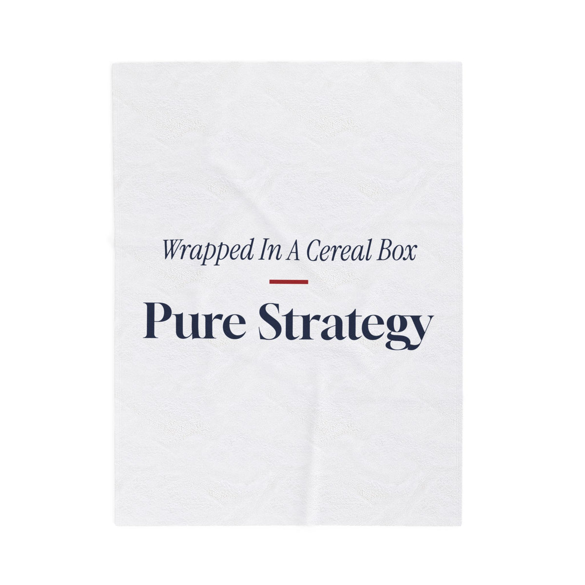 Funny White Elephant Throw Blanket Wrapped In A Cereal Box Pure Strategy