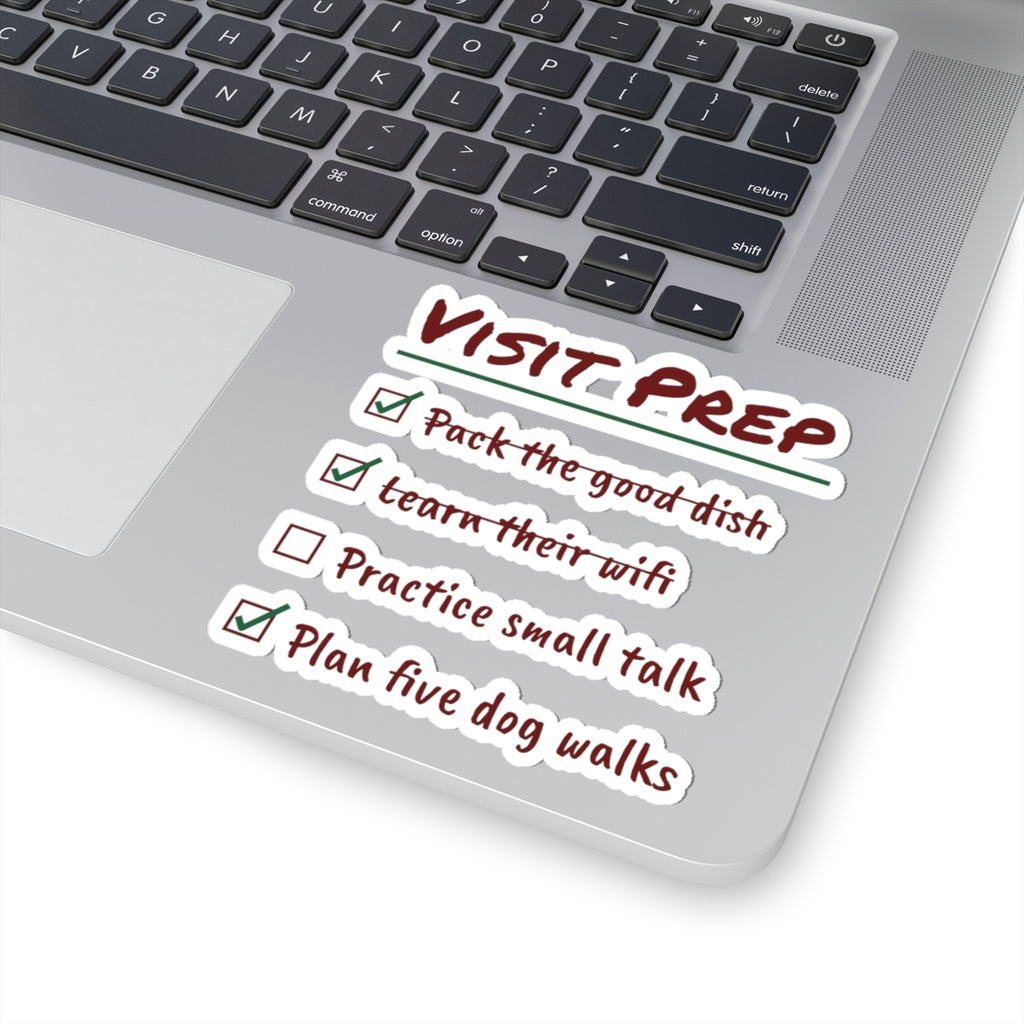 Funny Christmas In-Laws Sticker Plan Five Dog Walks Checklist