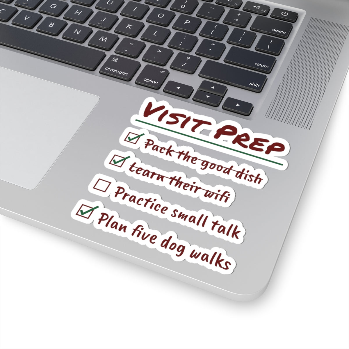 Funny Christmas In-Laws Sticker Plan Five Dog Walks Checklist