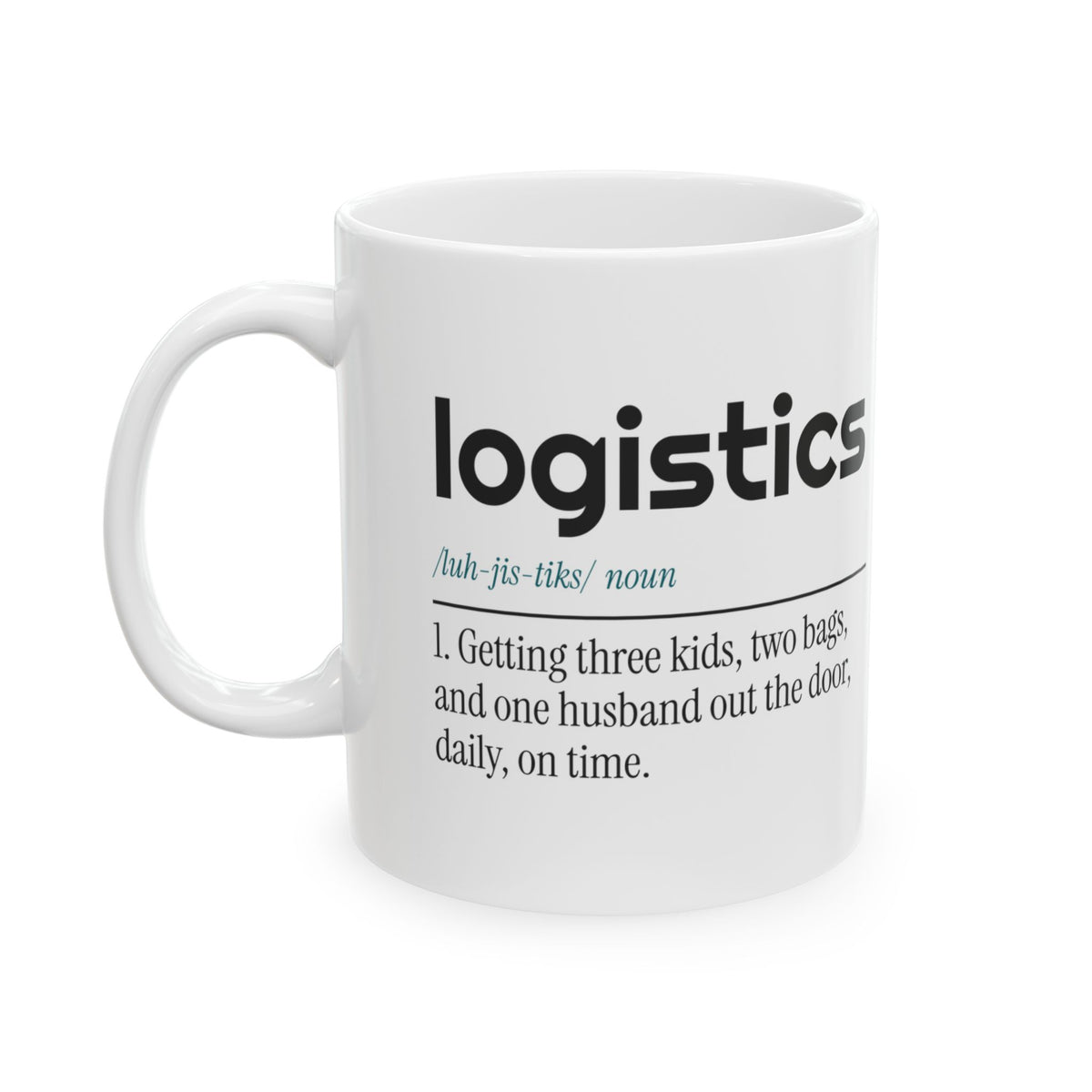 Funny Mom Coffee Mug Logistics Defined Family Joke For Wife
