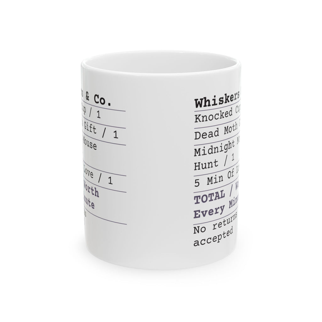 Funny Cat Coffee Mug Love Receipt Worth Every Minute For Cat Lovers