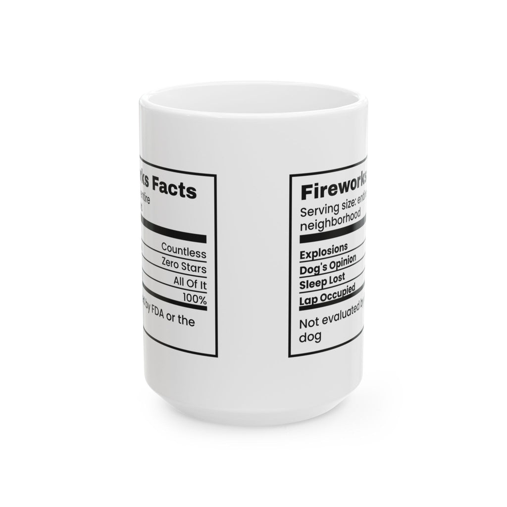 Funny Fireworks Facts Coffee Mug Zero Stars Dog Review For Owners