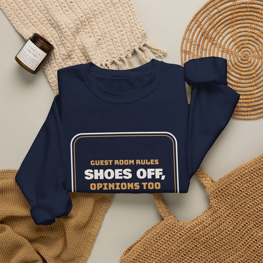 Funny Christmas In-Laws Sweatshirt Shoes Off Opinions Too