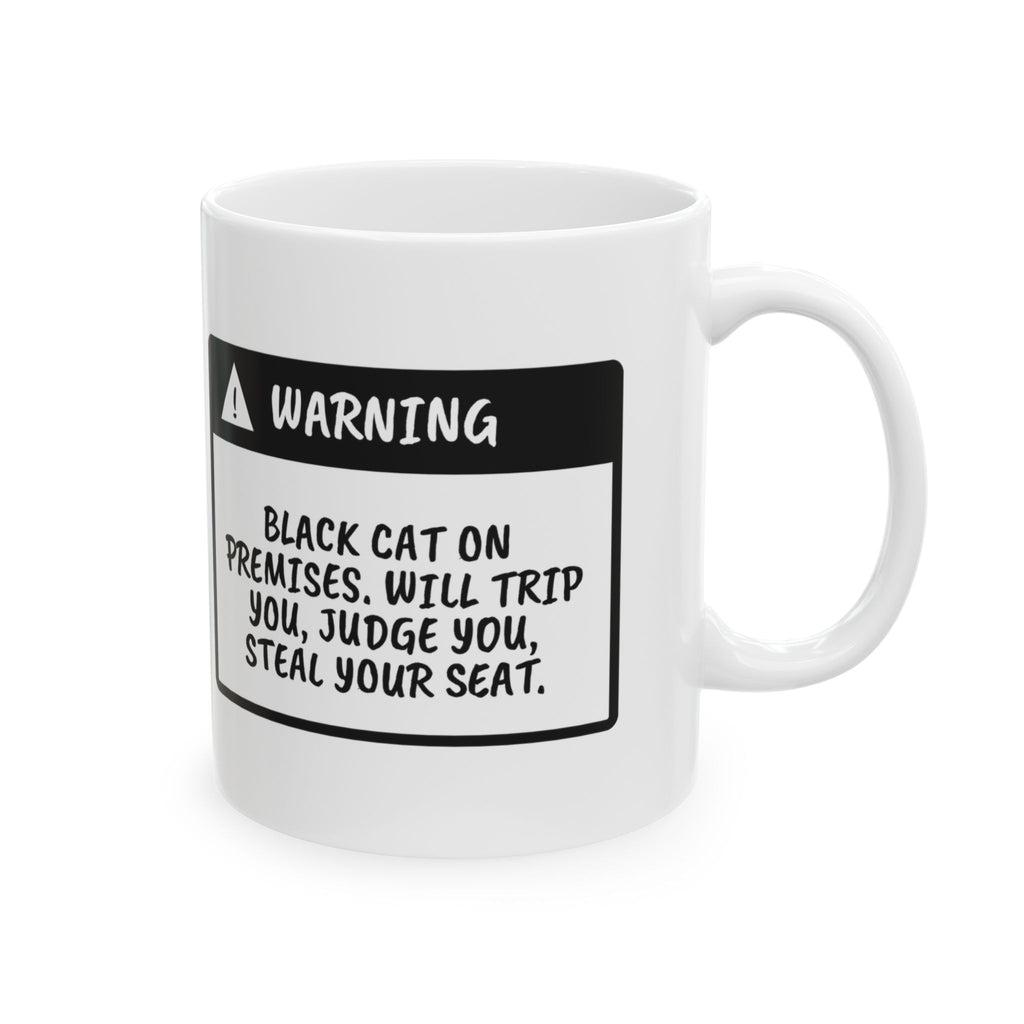 Black Cat On Premises Coffee Mug Halloween