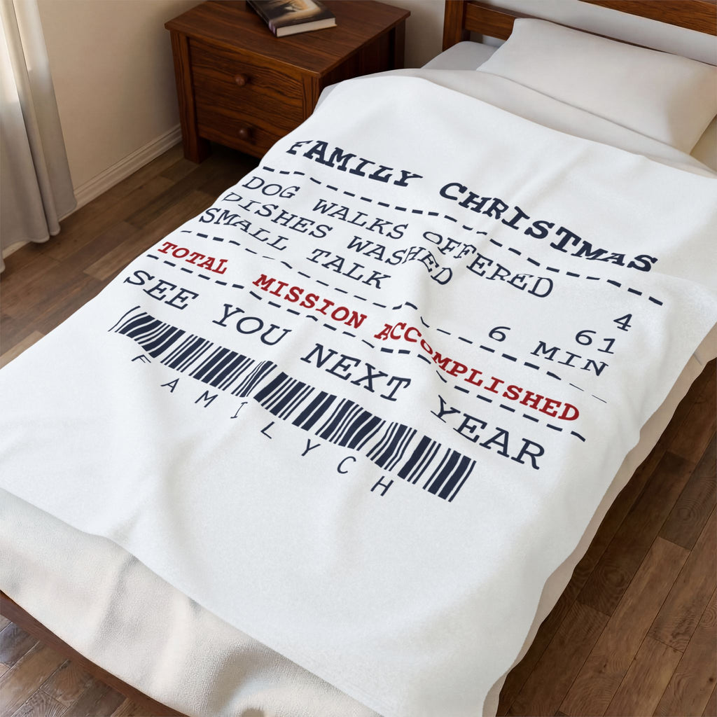 Funny Introvert Christmas Throw Blanket Washed Every Dish To Avoid Talking
