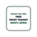 Funny Cat Christmas Sticker Tree Skirt Tenant Rent Zero