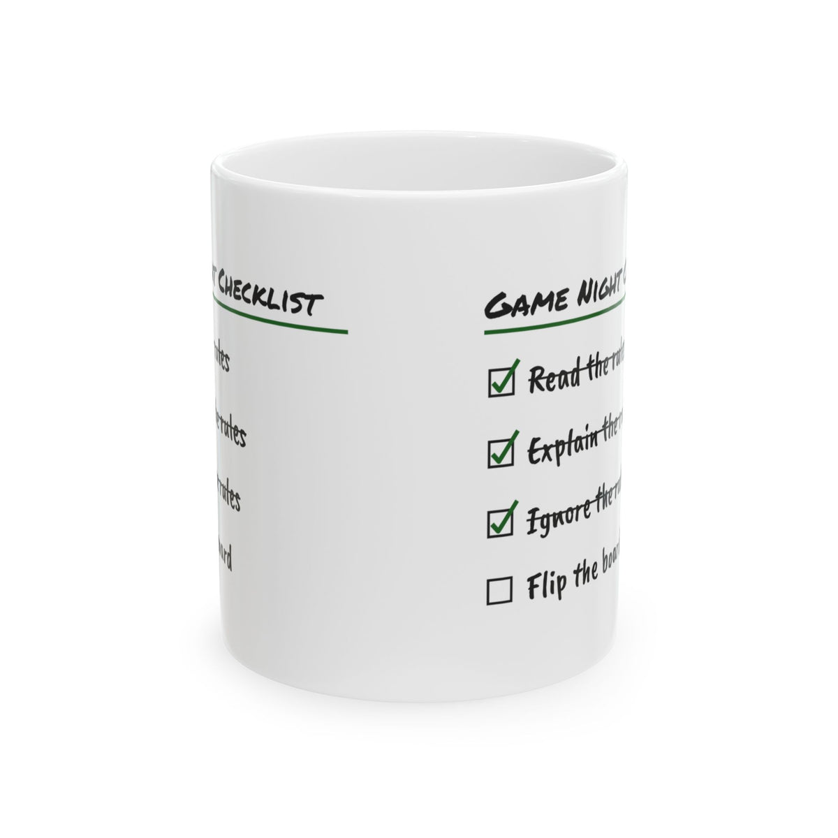 Board Game Coffee Mug Read Rules Ignore Rules Flip