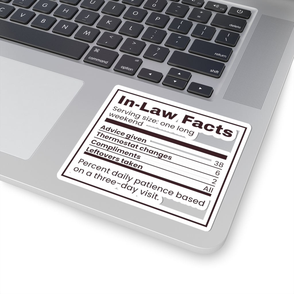 Funny Christmas Sticker In-Law Facts Nutrition Label For Spouses