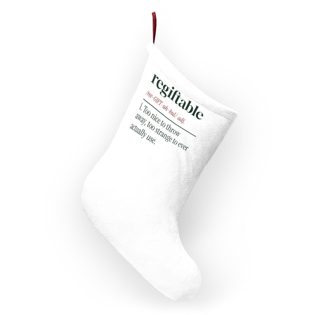 Funny White Elephant Christmas Stocking Regiftable Definition For Gift