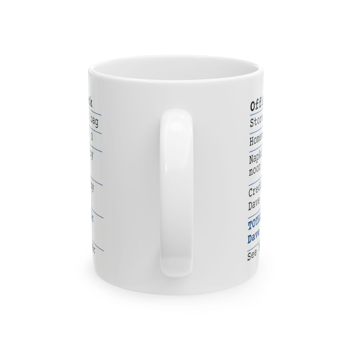 Funny Office Potluck Receipt Coffee Mug Cookout For Coworker