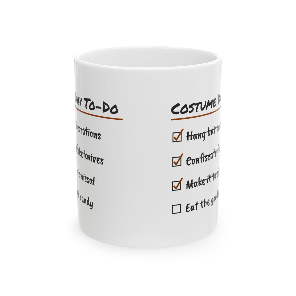 Funny Teacher Coffee Mug Costume Day Checklist Design For Teachers