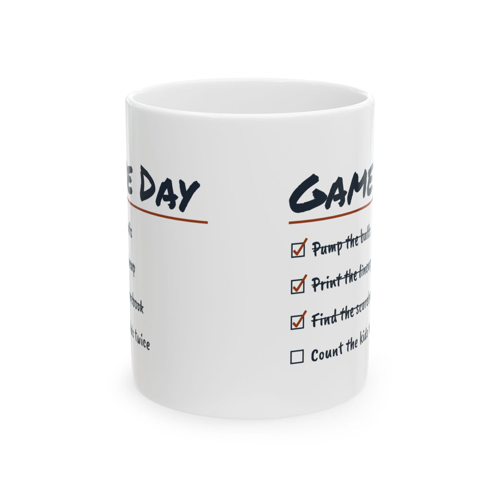 Funny Sports Coach Coffee Mug Game Day Checklist Count The Kids Twice