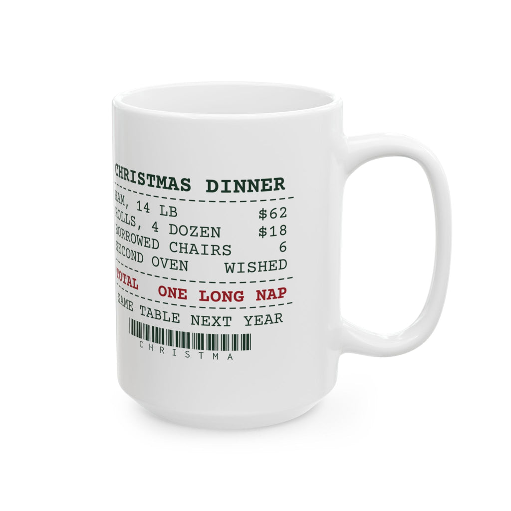 Funny Christmas Host Coffee Mug Christmas Dinner Receipt For Hosts