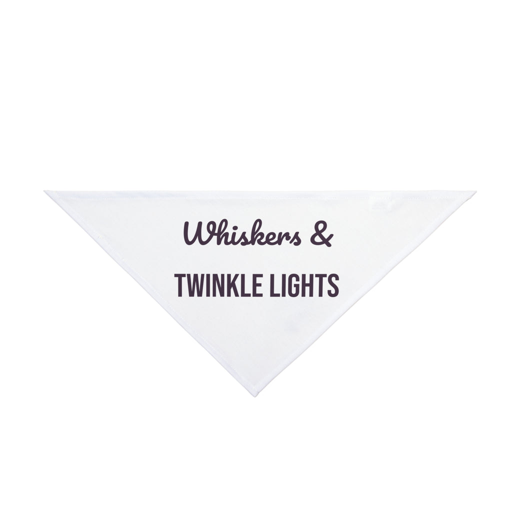 Christmas Cat Dog Bandana Whiskers And Twinkle Lights