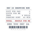 Funny Christmas Sticker Dec 23 Shopping Run Receipt For Shoppers