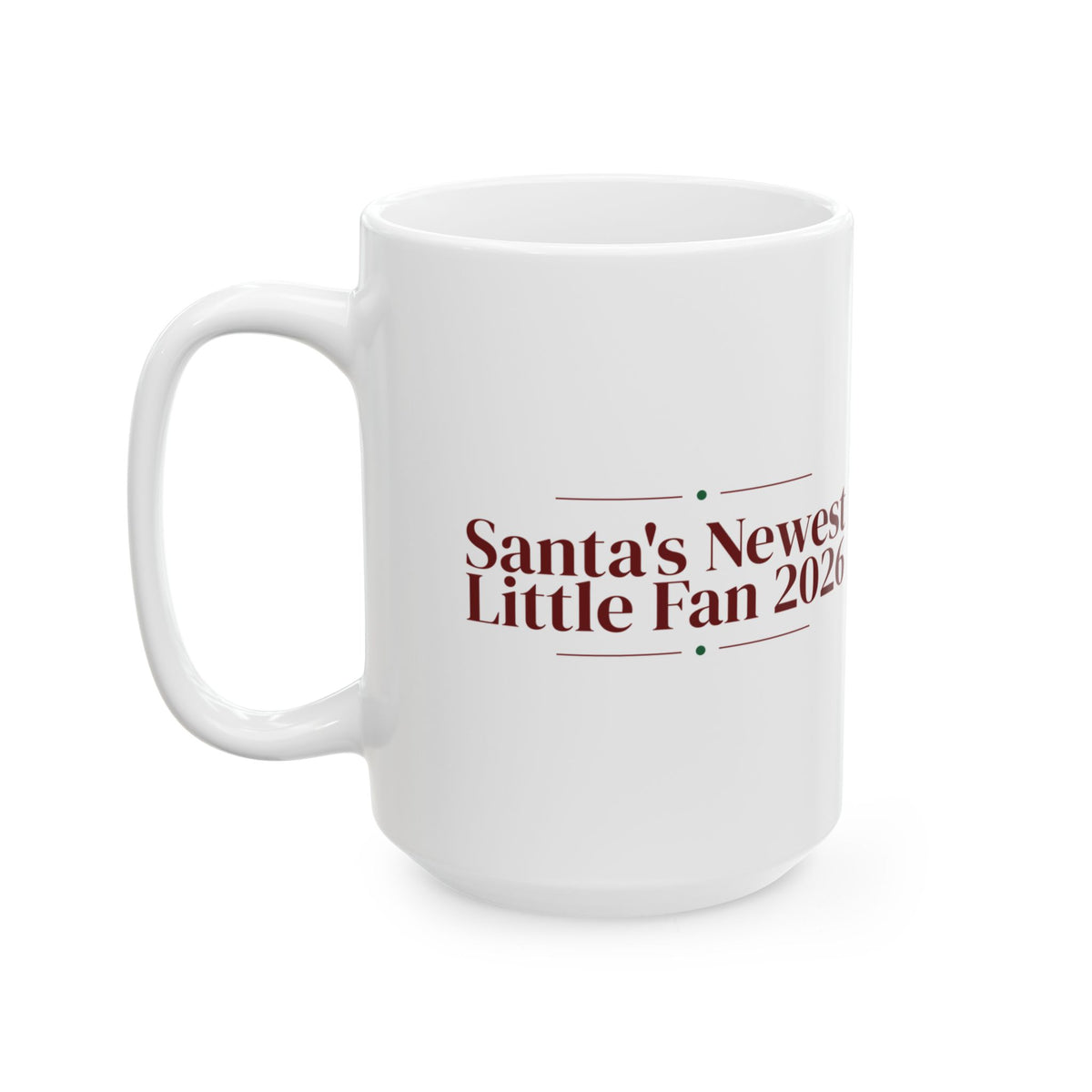 Christmas Coffee Mug Santa's Newest Little Fan 2026 Baby Keepsake