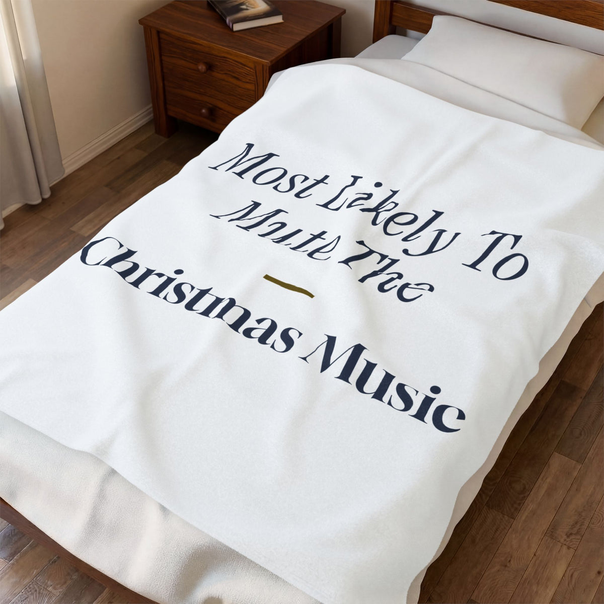 Funny Family Christmas Throw Blanket Most Likely To Mute The Christmas