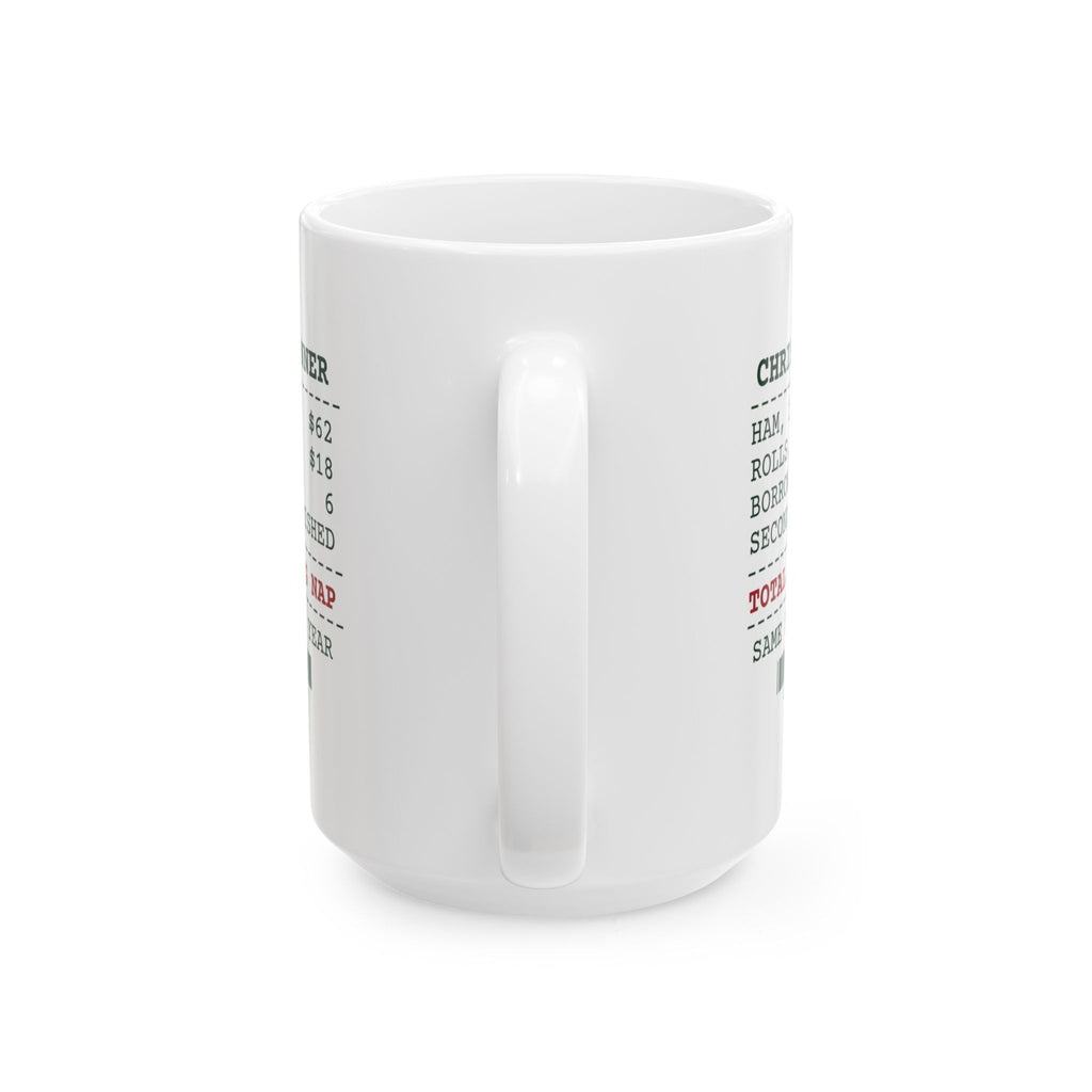 Funny Christmas Host Coffee Mug Christmas Dinner Receipt For Hosts