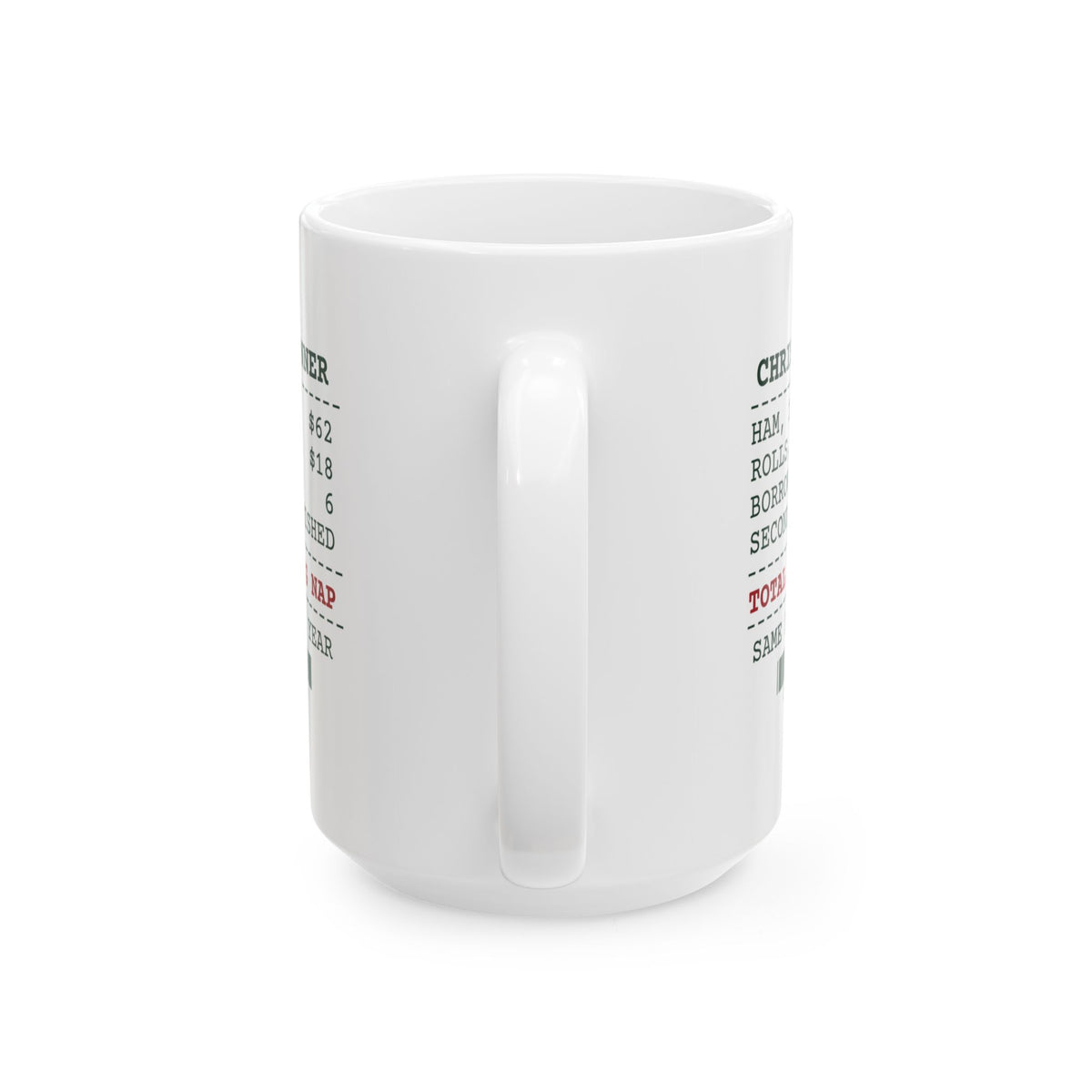 Funny Christmas Host Coffee Mug Christmas Dinner Receipt For Hosts