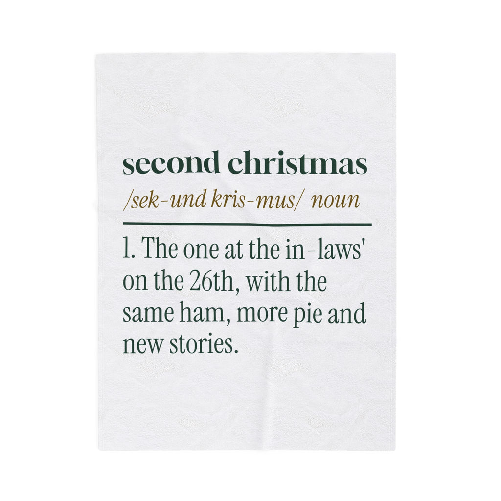 Funny Christmas Throw Blanket Second Christmas Definition In-Laws