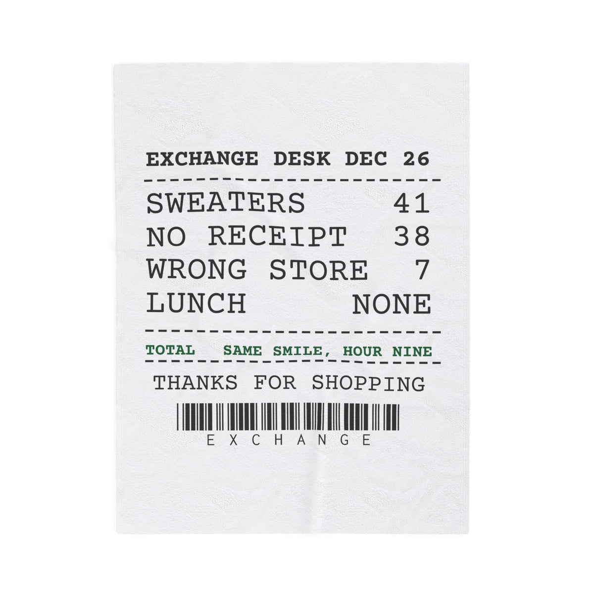 Funny Christmas Retail Throw Blanket No Receipt 38 Wrong Store 7