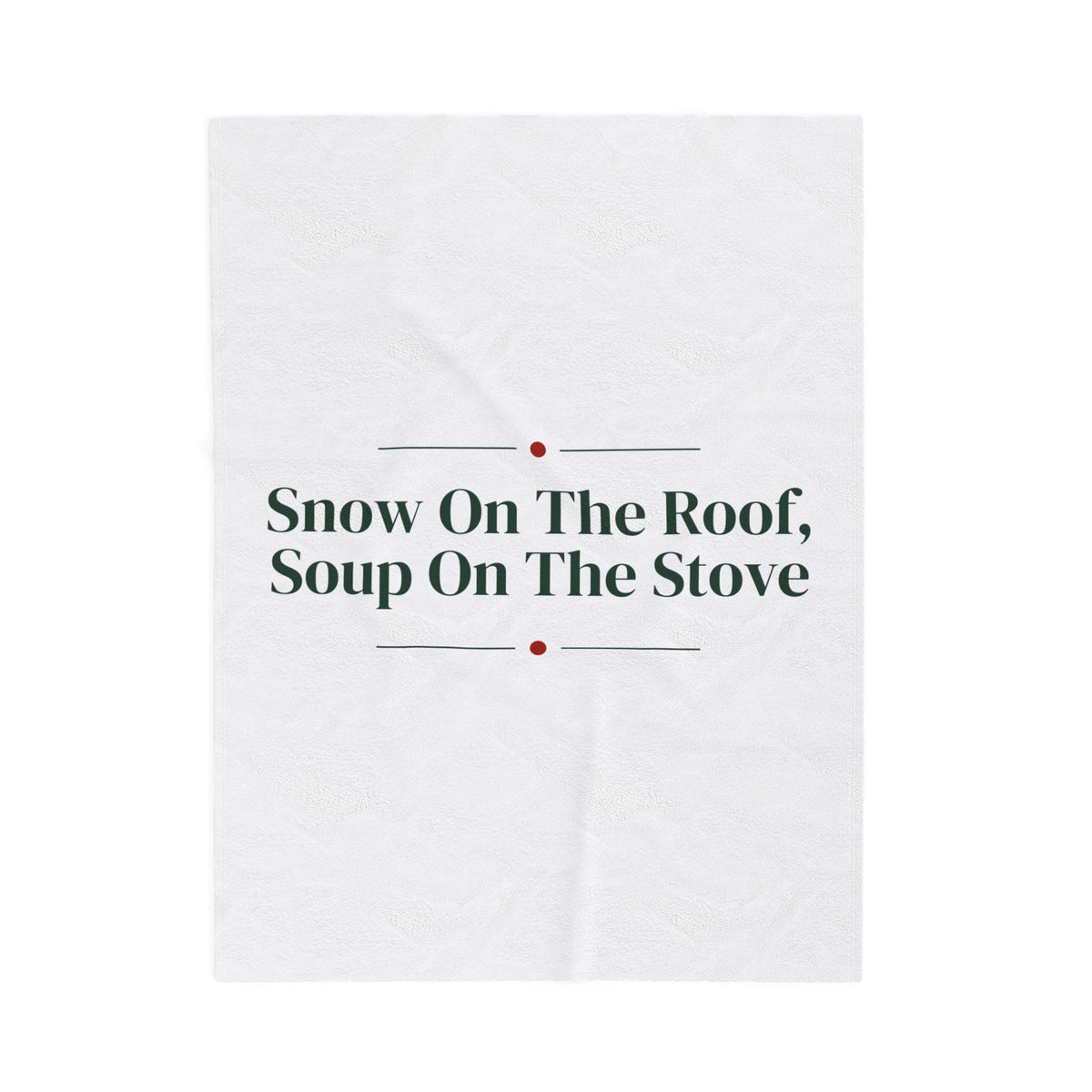 Cozy Christmas Throw Blanket Snow On The Roof Soup On The Stove