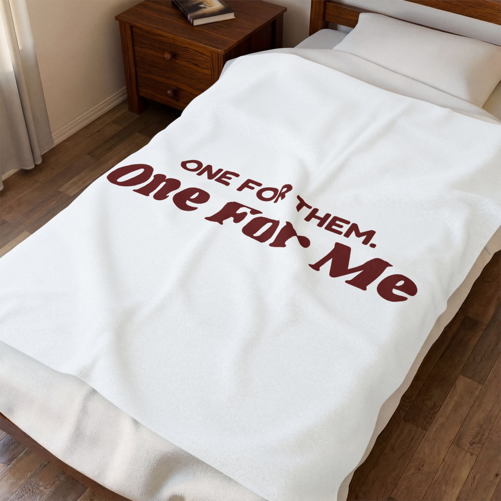 Funny Christmas Shopping Throw Blanket One For Them One For Me