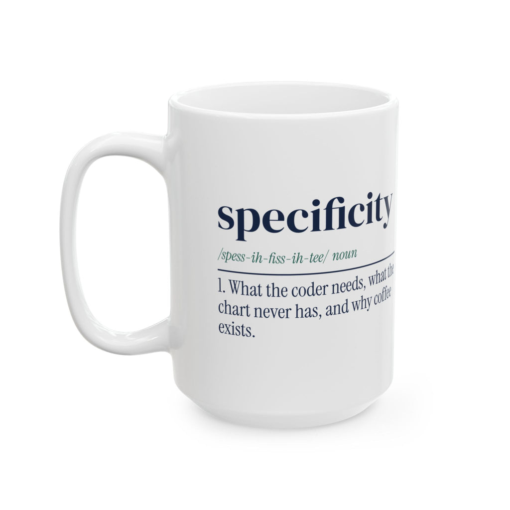 Funny Medical Coder Coffee Mug Specificity Dictionary Definition