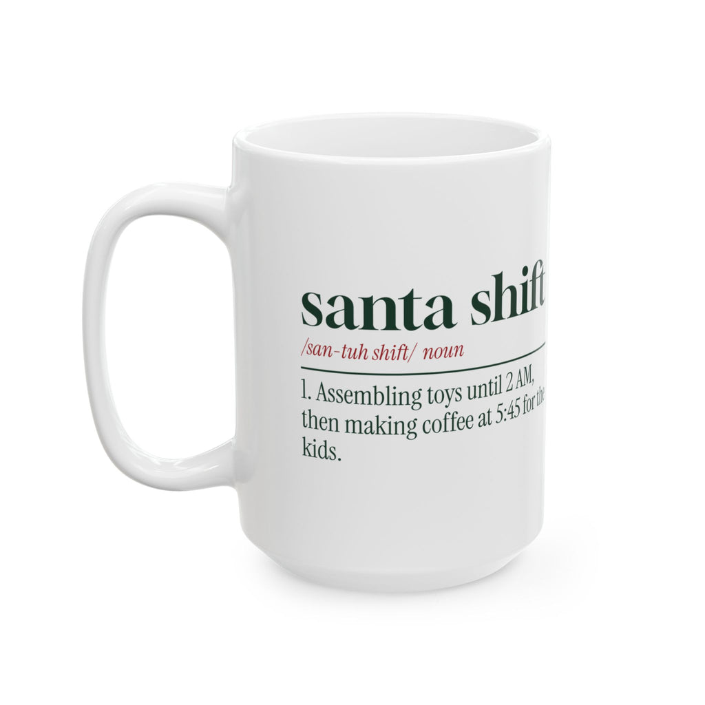 Funny Christmas Coffee Mug Santa Shift Dictionary For Parents
