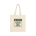 Funny Cat Christmas Tote Bag Warning Cat Heard A Suggestion