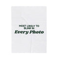Funny Family Christmas Throw Blanket Most Likely To Blink In Every Photo