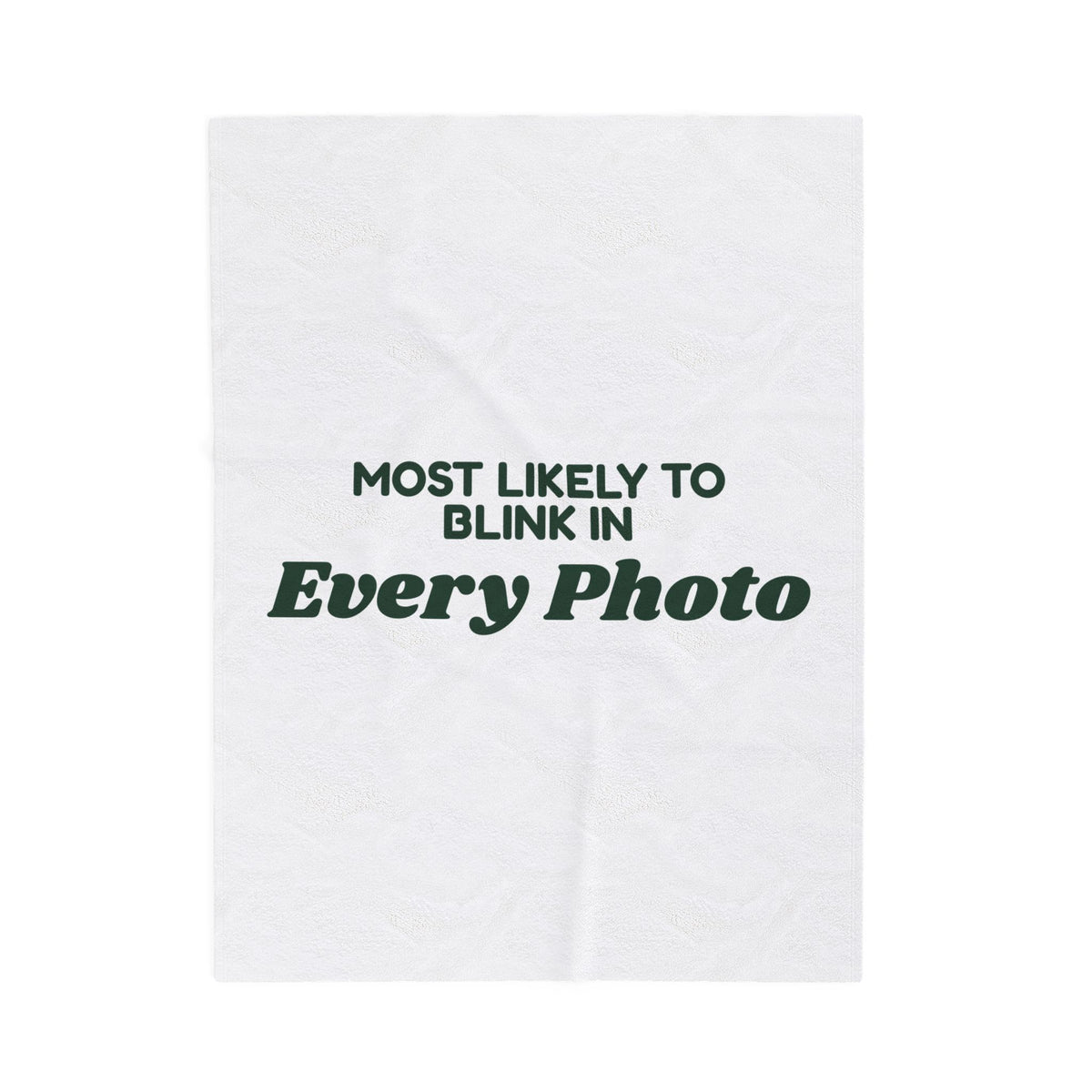 Funny Family Christmas Throw Blanket Most Likely To Blink In Every Photo