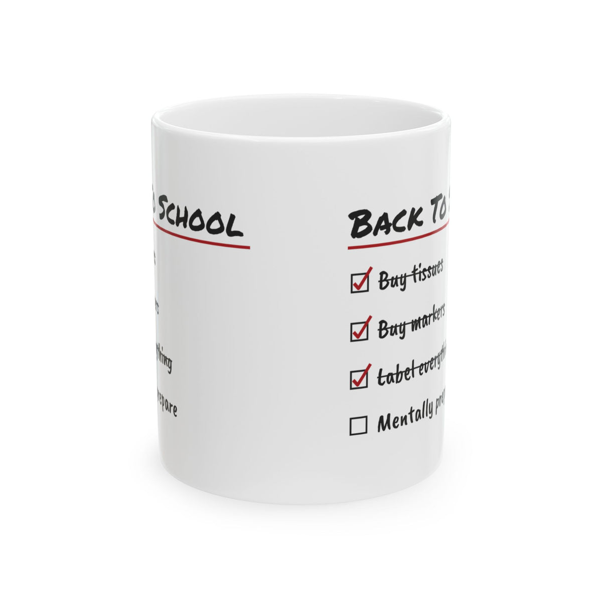 Funny Teacher Checklist Coffee Mug Back To School For Teachers