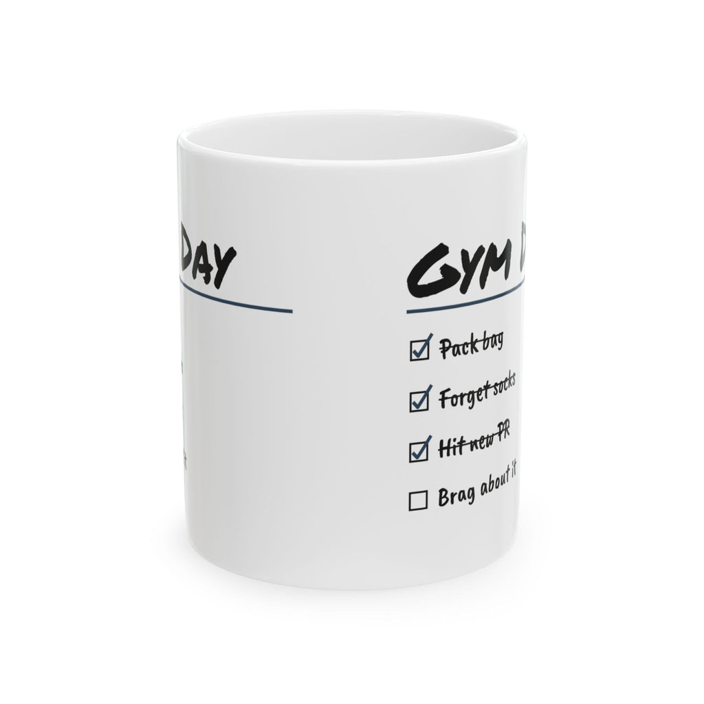 Gym Day Checklist Coffee Mug For Fitness Lovers