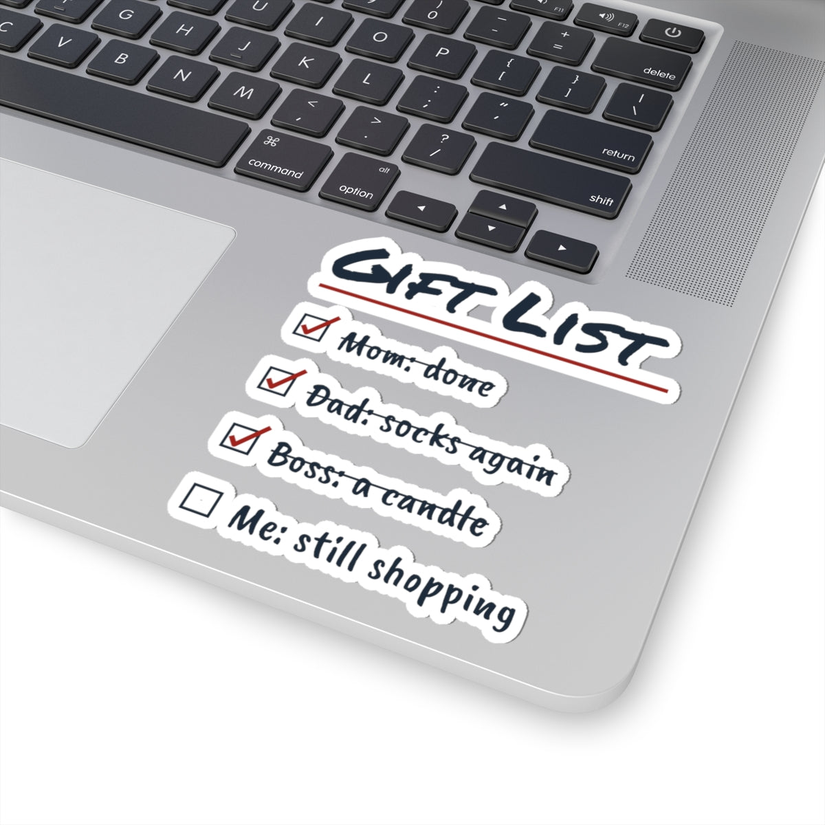 Funny Christmas Shopping Sticker Shopping List Me Still Shopping