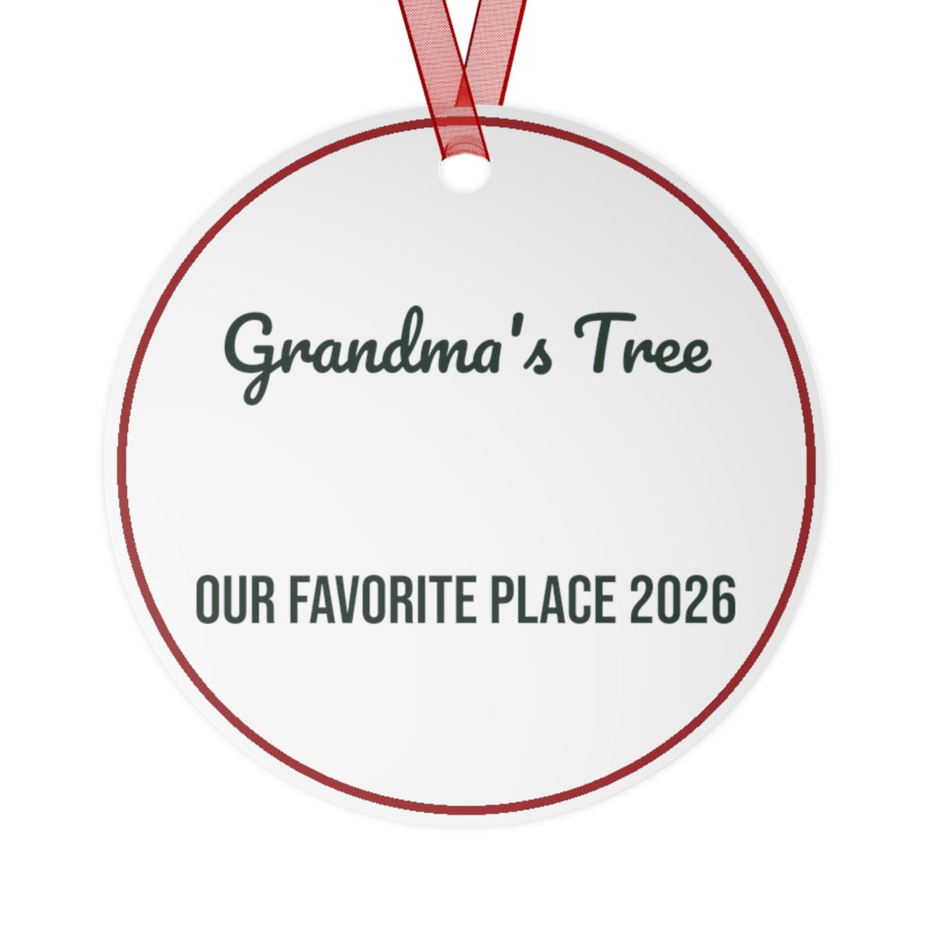 Christmas Ornament Grandma's Tree Our Favorite Place 2026 For Grandma