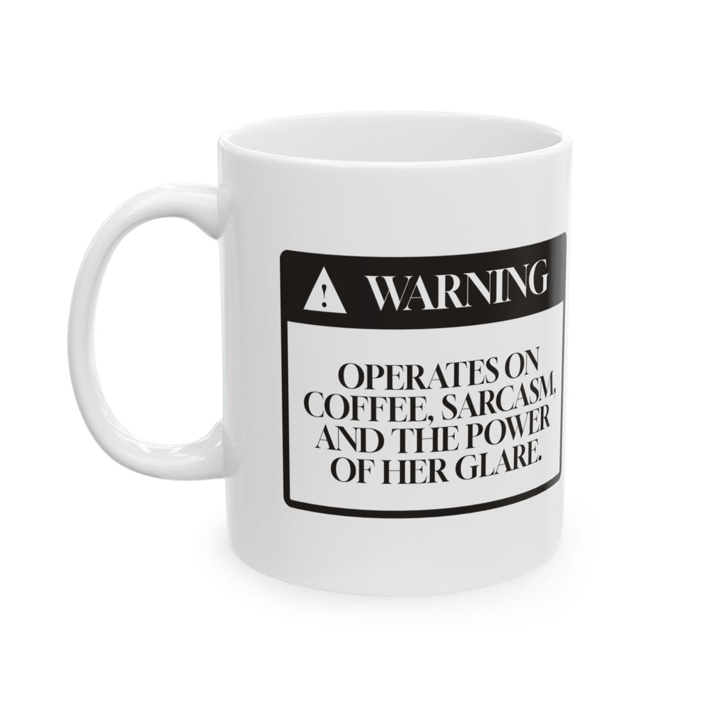 Funny Mom Warning Coffee Mug Runs On Coffee For Mom