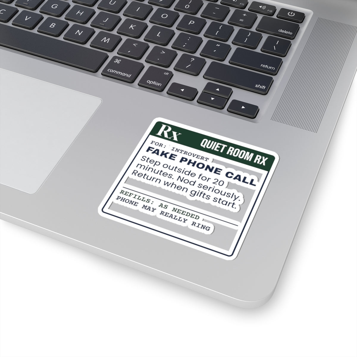 Funny Christmas Sticker Fake Phone Call Prescription For Introverts